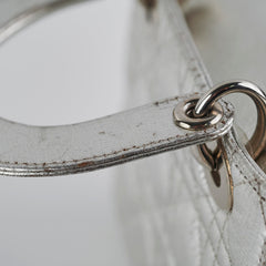 Christian Dior Lady Dior Small Metallic Silver