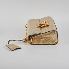 Gucci Padlock Gold Metallic Small