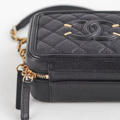 Chanel Small Filigree Vanity Black Caviar