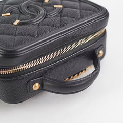 Chanel Small Filigree Vanity Black Caviar