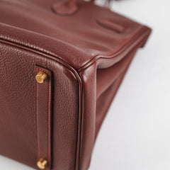 Hermes Birkin 35 Fjord Dark Brown Stamp A Square