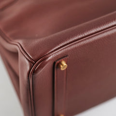 Hermes Birkin 35 Fjord Dark Brown Stamp A Square