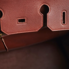 Hermes Birkin 35 Fjord Dark Brown Stamp A Square