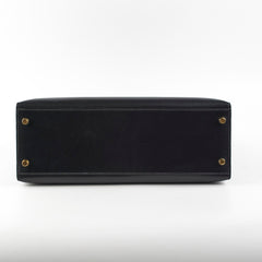 Hermes Kelly 32 Box Calf Black - E Square