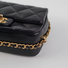 Chanel Seasonal Square Flap Bag Lambskin Black