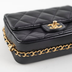 Chanel Seasonal Square Flap Bag Lambskin Black