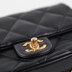 Chanel Seasonal Square Flap Bag Lambskin Black