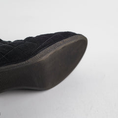 Chanel Suede Black Boots Size 35.5