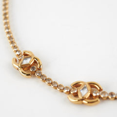 Chanel Gold Gem Logo Chocker Costume Jewellery