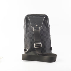 Louis Vuitton Avenue Men's Sling Bag Damier Ebene Navy