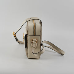 Gucci Horsebit Monogram White Crossbody