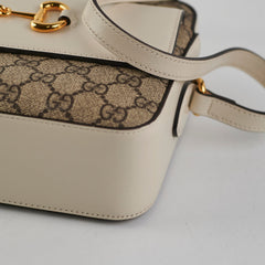 Gucci Horsebit Monogram White Crossbody