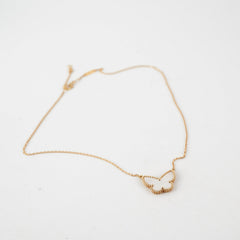 Van Cleef & Arpels VCA MOP Lucky Butterfly Pendant Necklace