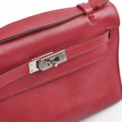 Hermes Kelly Pochette Swift Burgundy - O Square