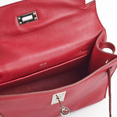 Hermes Kelly Pochette Swift Burgundy - O Square