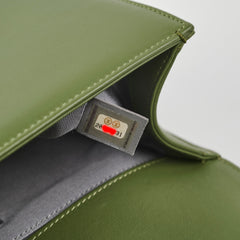 Chanel Old Medium Boy Lambskin Oilve Green