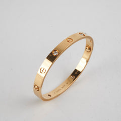 Cartier Love Diamond Bracelet Yellow Gold Size 17