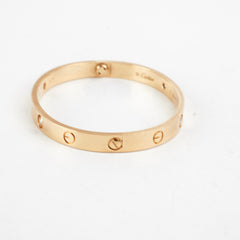 Cartier Love Diamond Bracelet Yellow Gold Size 17