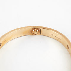 Cartier Love Diamond Bracelet Yellow Gold Size 17