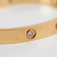 Cartier Love Bracelet with 4 Diamonds Size 17