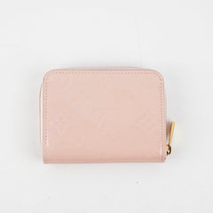 Louis Vuitton Patent Zip Around Wallet Light Pink