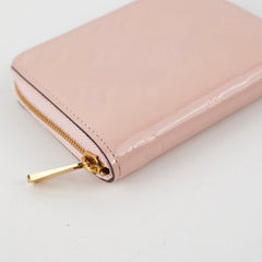 Louis Vuitton Patent Zip Around Wallet Light Pink