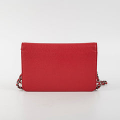 Chanel Timeless WOC Caviar Wallet on Chain Red