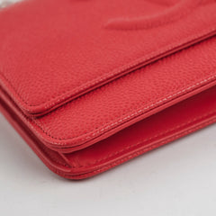 Chanel Timeless WOC Caviar Wallet on Chain Red