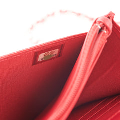 Chanel Timeless WOC Caviar Wallet on Chain Red