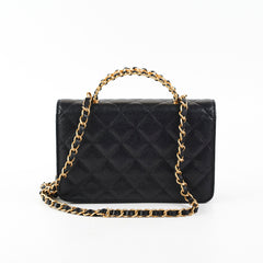 Chanel Wallet On Chain Top Handle Caviar Black