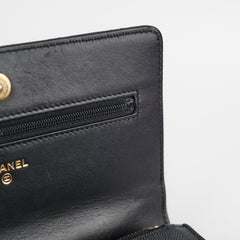 Chanel Wallet On Chain Top Handle Caviar Black