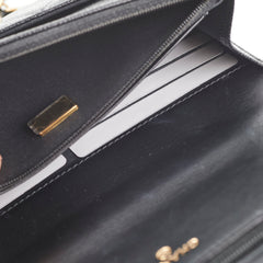 Chanel Wallet On Chain Top Handle Caviar Black