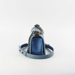 Chanel Small Boy Patent Blue