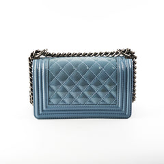 Chanel Small Boy Patent Blue