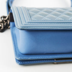 Chanel Small Boy Patent Blue