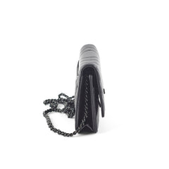 Chanel Chevron Reissue WOC Lambskin Wallet On Chain Black