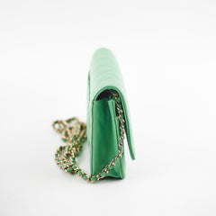 Deal of The Week - Chanel Wallet On Chain WOC Caviar Green Crossbody - Series 31
