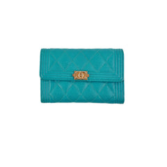 Chanel Boy Caviar Turquoise 28 Series