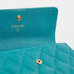 Chanel Boy Caviar Turquoise 28 Series