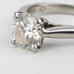 Cartier 1.3 Ct VS1 Platinum Diamonds Ring Size 48