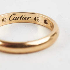 Cartier Diamond Yellow Gold Wedding Band Size 46