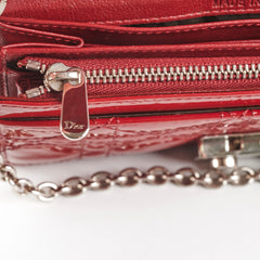 Christian Dior Red Patent Wallet