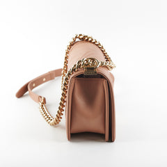 Chanel Old Medium Boy Chevron Caviar Beige- Series 25