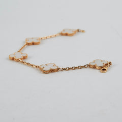 Van Cleef & Arpels Vintage Alhambra 5 Motif MOP Mother of Pearl Bracelet