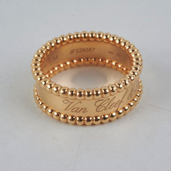 Van Cleef & Arpels Perlee Signature Ring Size 54