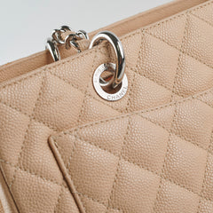Chanel GST Caviar Grand Shopping Tote Beige