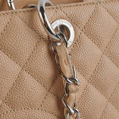 Chanel GST Caviar Grand Shopping Tote Beige