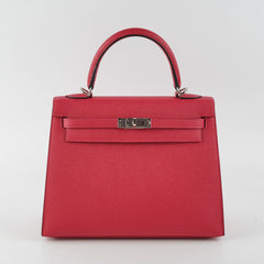 Hermes Kelly 25 Sellier Epsom Verso Framboise/Prune
