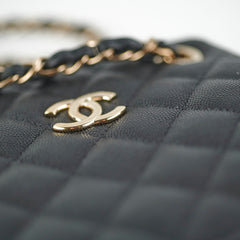 Chanel Seasonal Mini Tote Caviar Black
