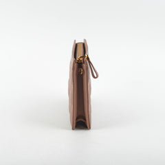 Christian Dior Caro Every Pouch Clutch Rose Nude